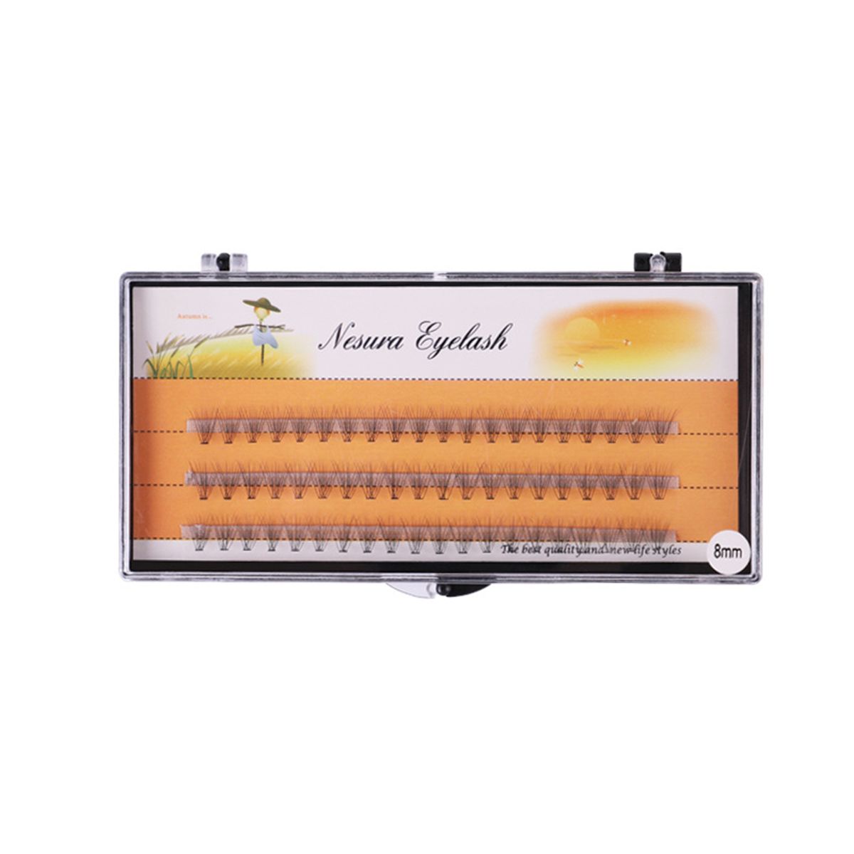Women Natural Long Thick Faux Fiber Eyelashes False Lash Extension Eye Makeup