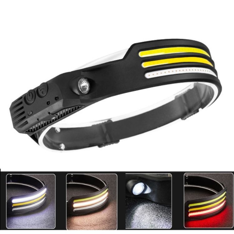 W689-3 Red White Warm   Motion Sensor Headlamp