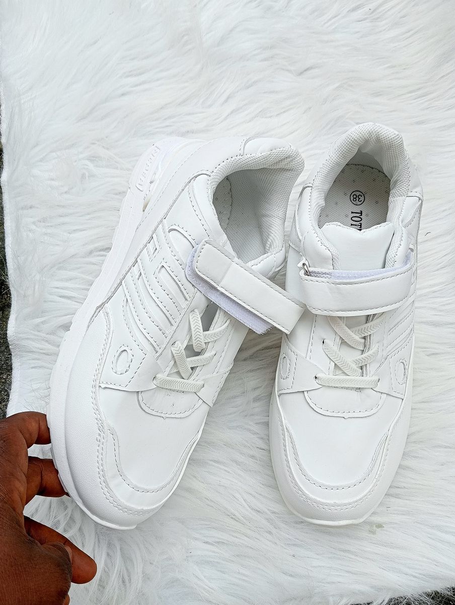 Children Sport School Shoe -White