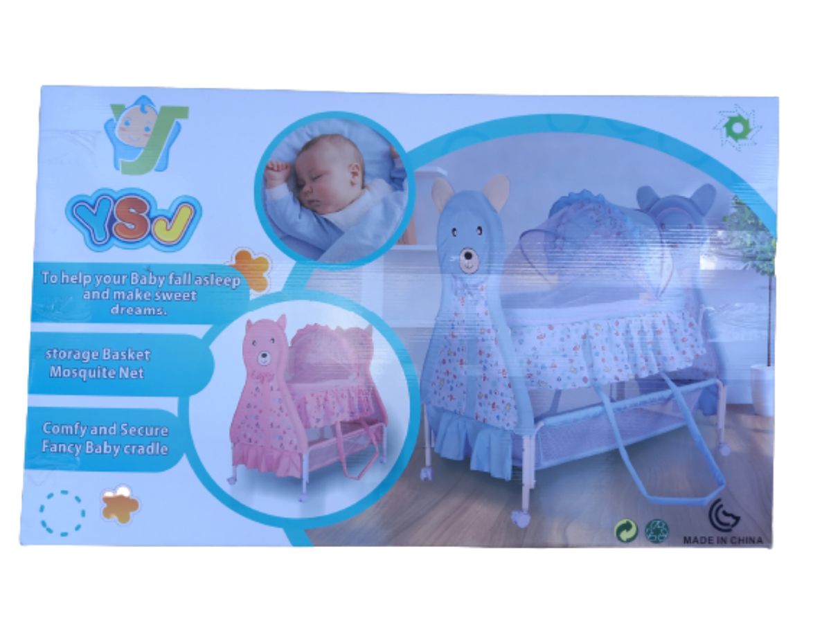 Baby Bassinet Bed Crib Carriage With Net And Cove    BLUEr