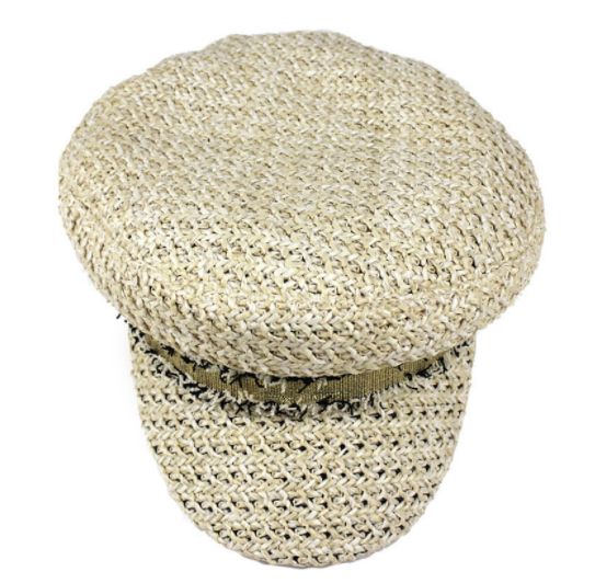 Small Fragrance Woman Berets Female Navy Cap Summer Hollow Out Shade Breathable Straw Hat  Cap SnapbaPeaked Caps