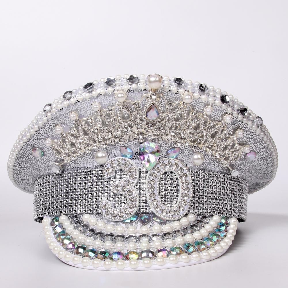 Handmade Women Bride  Hat Lady Sergeant Bridal Hat Hen Do Hat Festival Captain Birthday Part Hat Can Customize