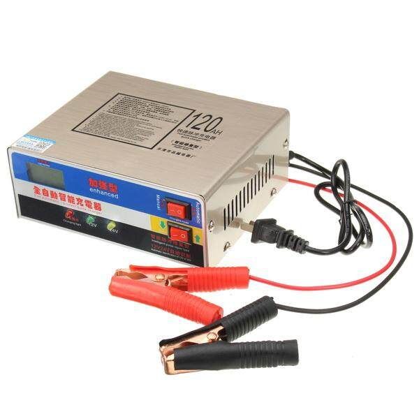 12V 24V 120Ah Smart LCD Display Charger Electric Scooter Car Motorcycle