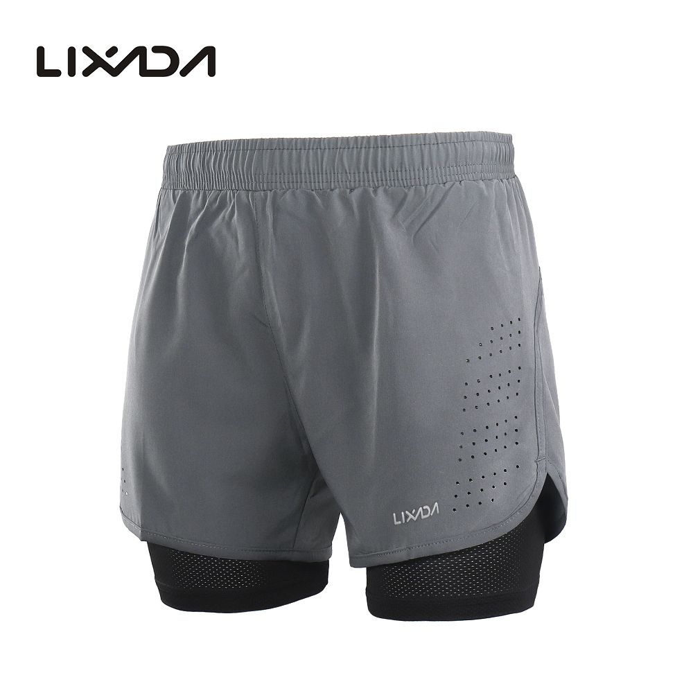 Men's 2-in-1 Running Shorts Quick Dry Breathable With Liner