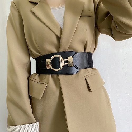 Ladies Dressy Suit  Elastic Belt Fashion Wide Tight Belt