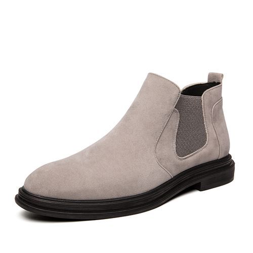 Leather Boots Men Chelsea Boots Suede Leather Shoes Vintage Classic Male Casual Motorcycle Boot