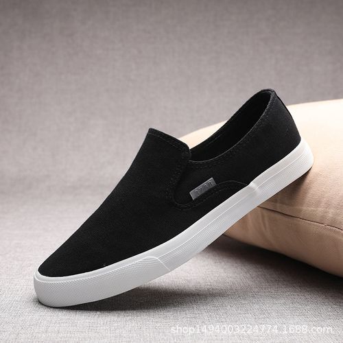 Men's Fashion Casual Shoes Lace-Up Slip-On Espadrilles - Black