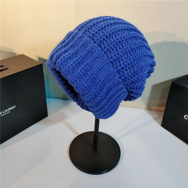 Simple Multi Color Big C Letter Winter Hat Women Winter Unisex Beanie Cap Outdoor Thick Warm Hip Hop Sport Ski Knitted Hats(No.#0.29)