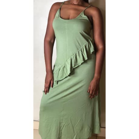 Ruffle Spag Maxi Dress