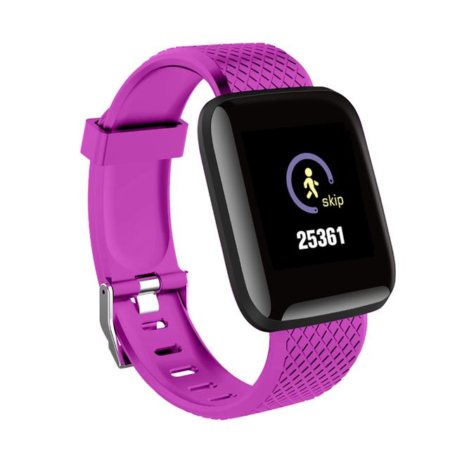 Fitness Watch Waterproof Digital Wristwatch Oled Bt Purple