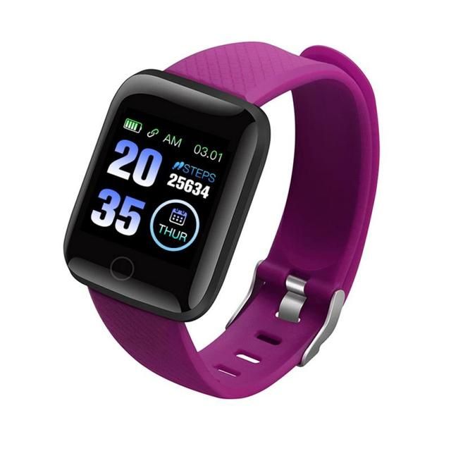 116plus Waterproof Smart Watch Bracelet Heart Rate Purple