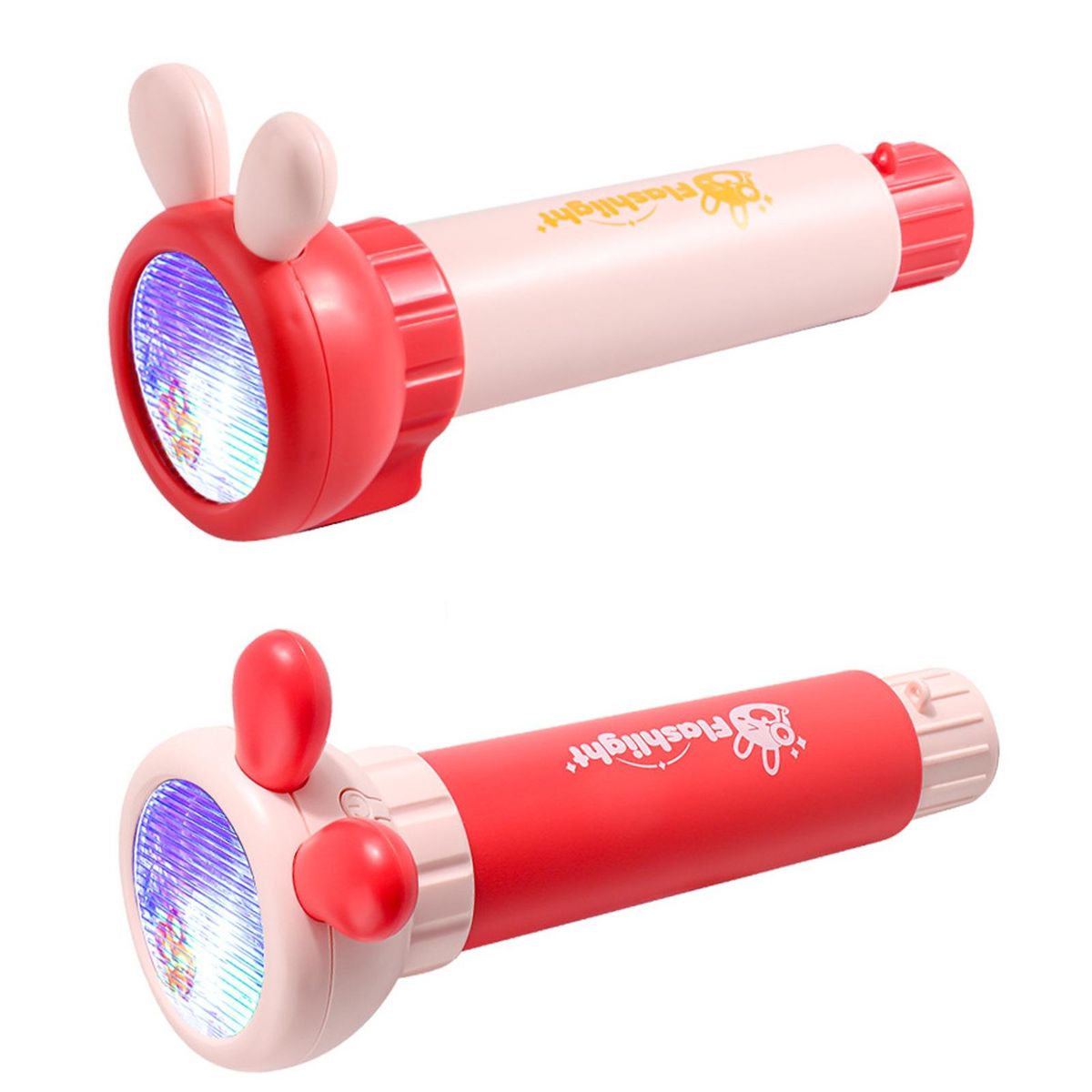 Kaleidoscope Toys for Kids Kaleidoscope Flashlight Toy Educational Fun Pink