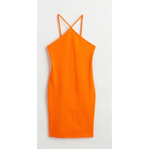 Short Jersey Dress - Orange