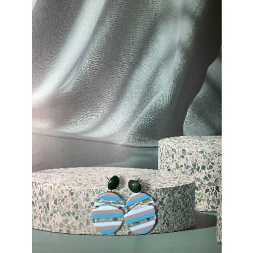 Oval Multicolored Earrings