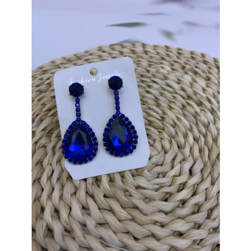 Sapphire Heart Shaped Earrings