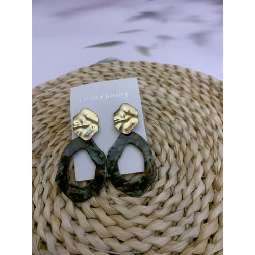 Rough Circular Earrings