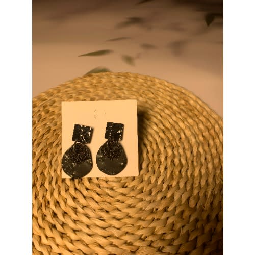 Black Pierced Earrings
