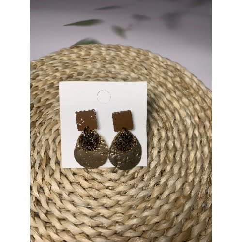 Chocolate Pierced Earrings