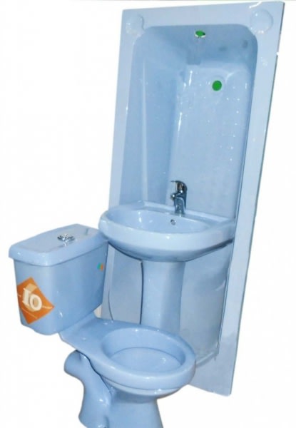 Water Closet & Bath Tub Set - Blue