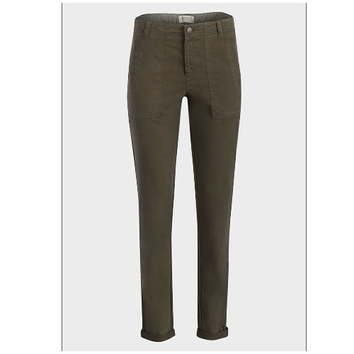 Ladies Turn Up Cuff Chino Trousers - Mink
