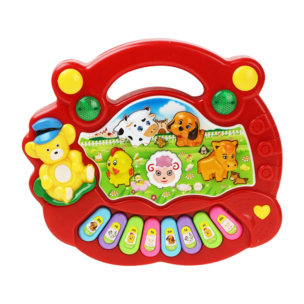 Chinese Farm Animal Sound Kids Piano Music Toy Musical Animals Sounding Keyboard Piano Baby Playing Type Musical Instruments