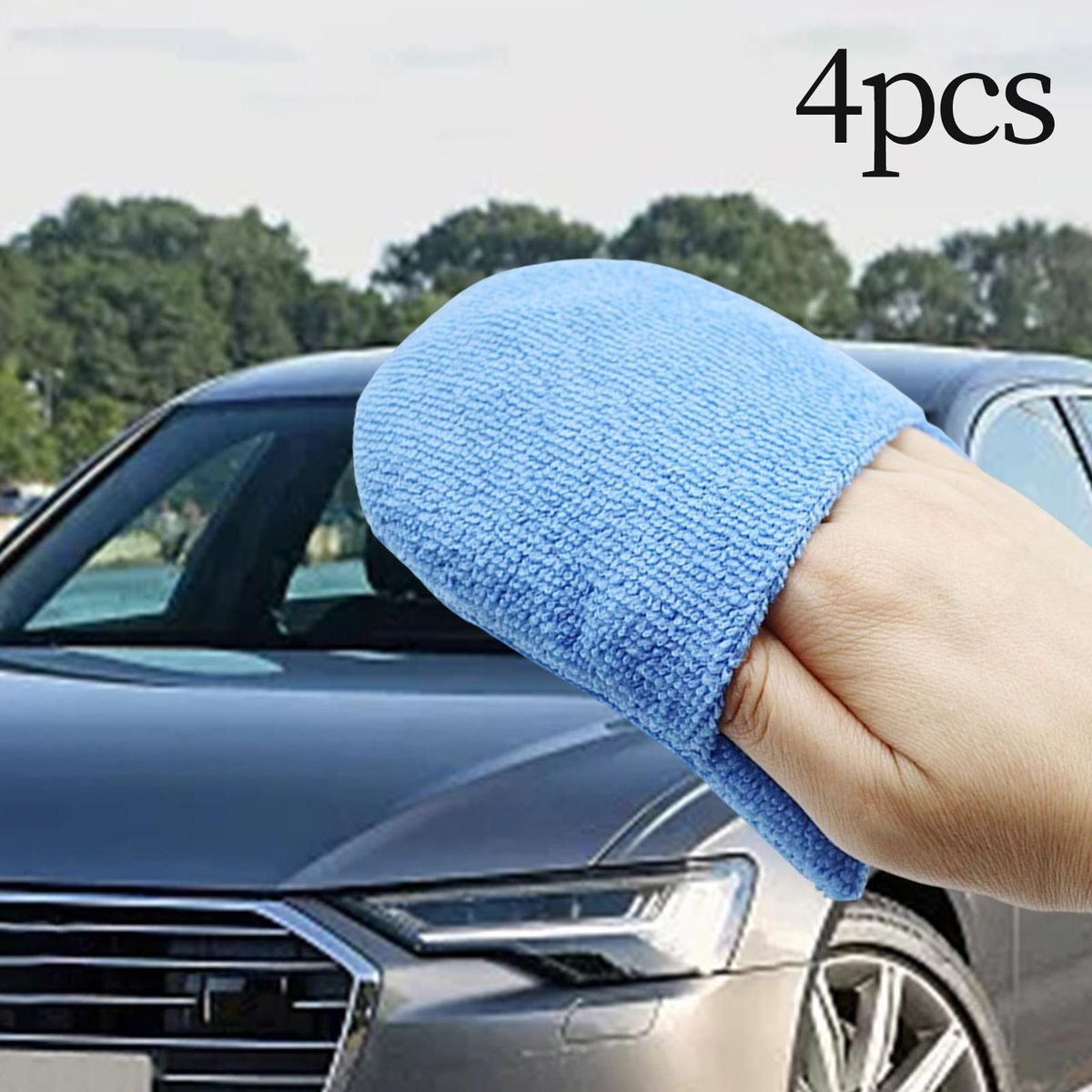 Pocket Sponge Fingertips Glove Blue