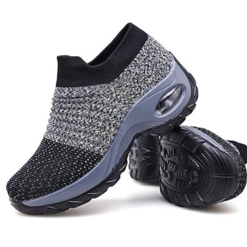 Ladies Casual - Work Out Socks Sneakers - 	Grey
