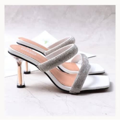 Ladies Heel Slippers1- White