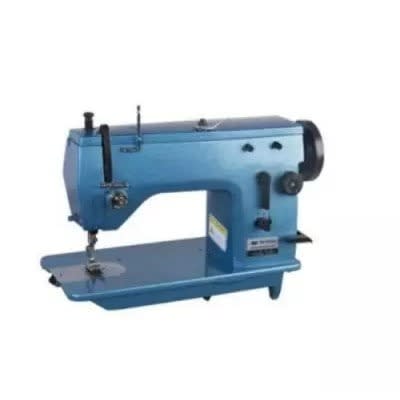 Industrial Straight  + Zigzag & Embroidery Sewing Machine With Table & Motor -Blue