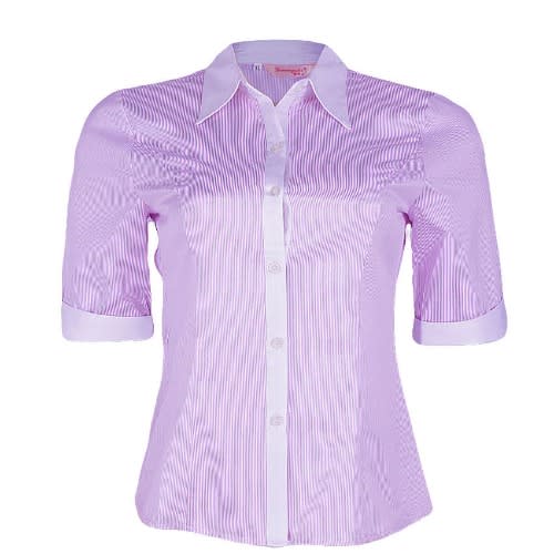 Striped Short Sleeve Blouse