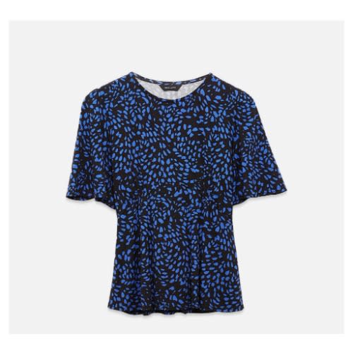 Spot Flutter Sleeve Top