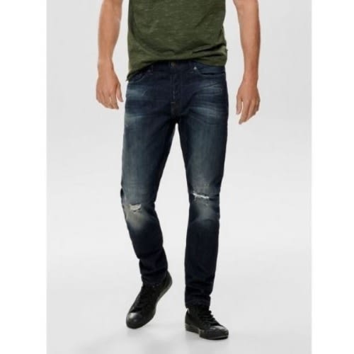 Men's Loom Wash Jeans - Dark Blue