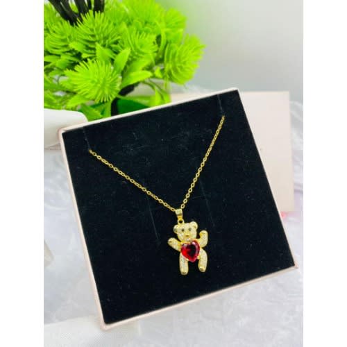 Neckpiece With Teddy Bear Pendant (20 - 24 inches)