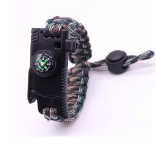 Survival Bracelet Compass Flint Fire Starter