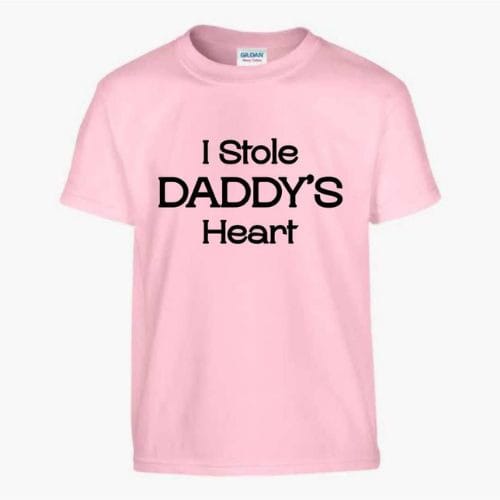 Children T-shirt For Girls - I Stole Daddy`s Heart