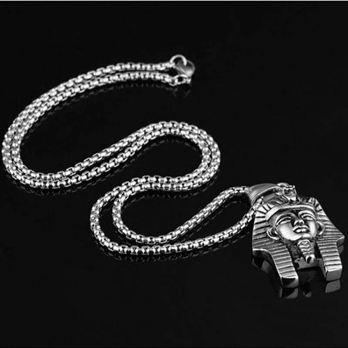 Egyptian King Pendant & Necklace - Silver