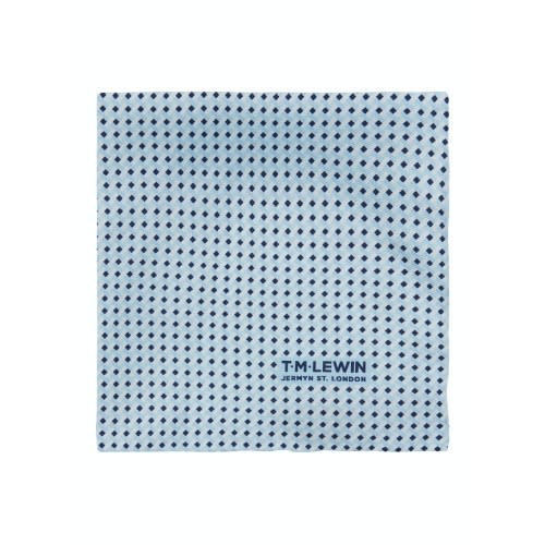 Silk Crosshatch Pocket Square - Blue
