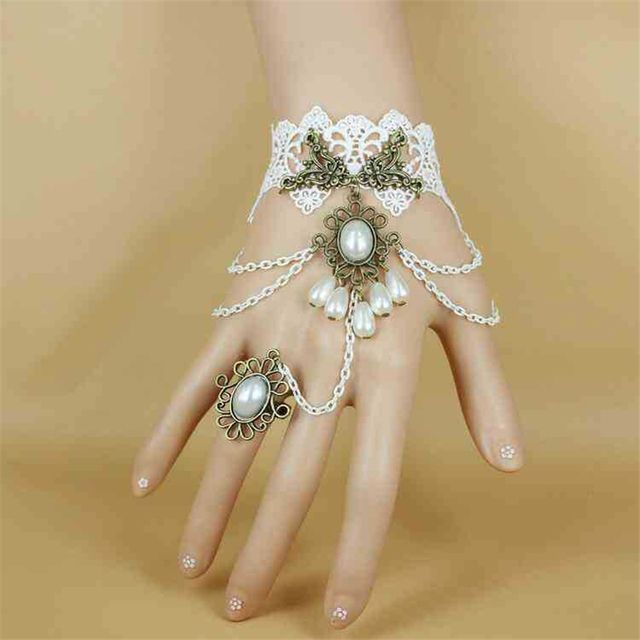 Bridal Lace Gloves For Women Sweet Lace Wedding Gown Bride