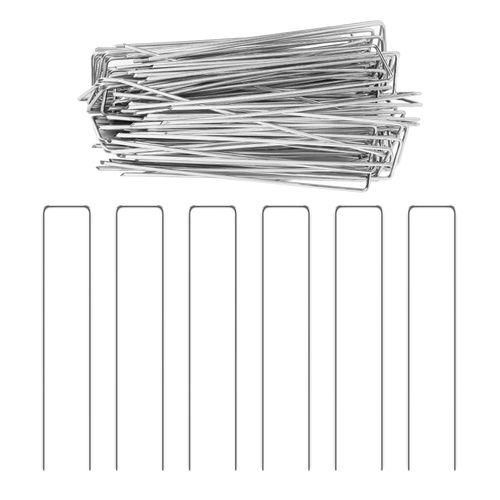 8 Inch Galvanized Landscape Staples 100 Pack