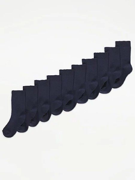 Navy Blue Ankle Socks 10 Pack