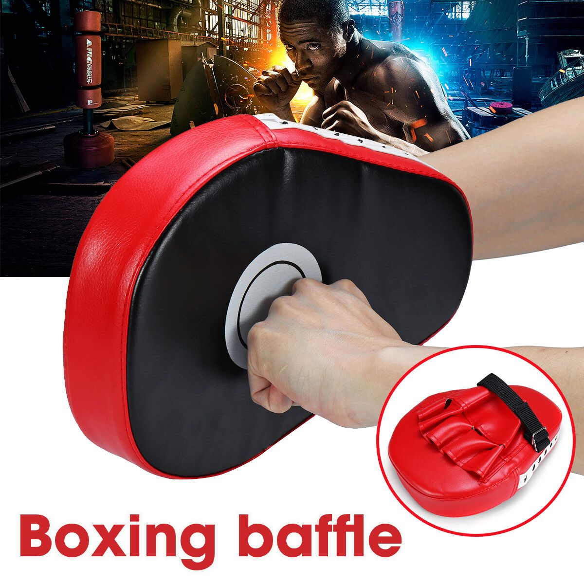 Boxing Mitt Training Target Focus Punch Pad Glove MMA Karate Muay Kick Kit