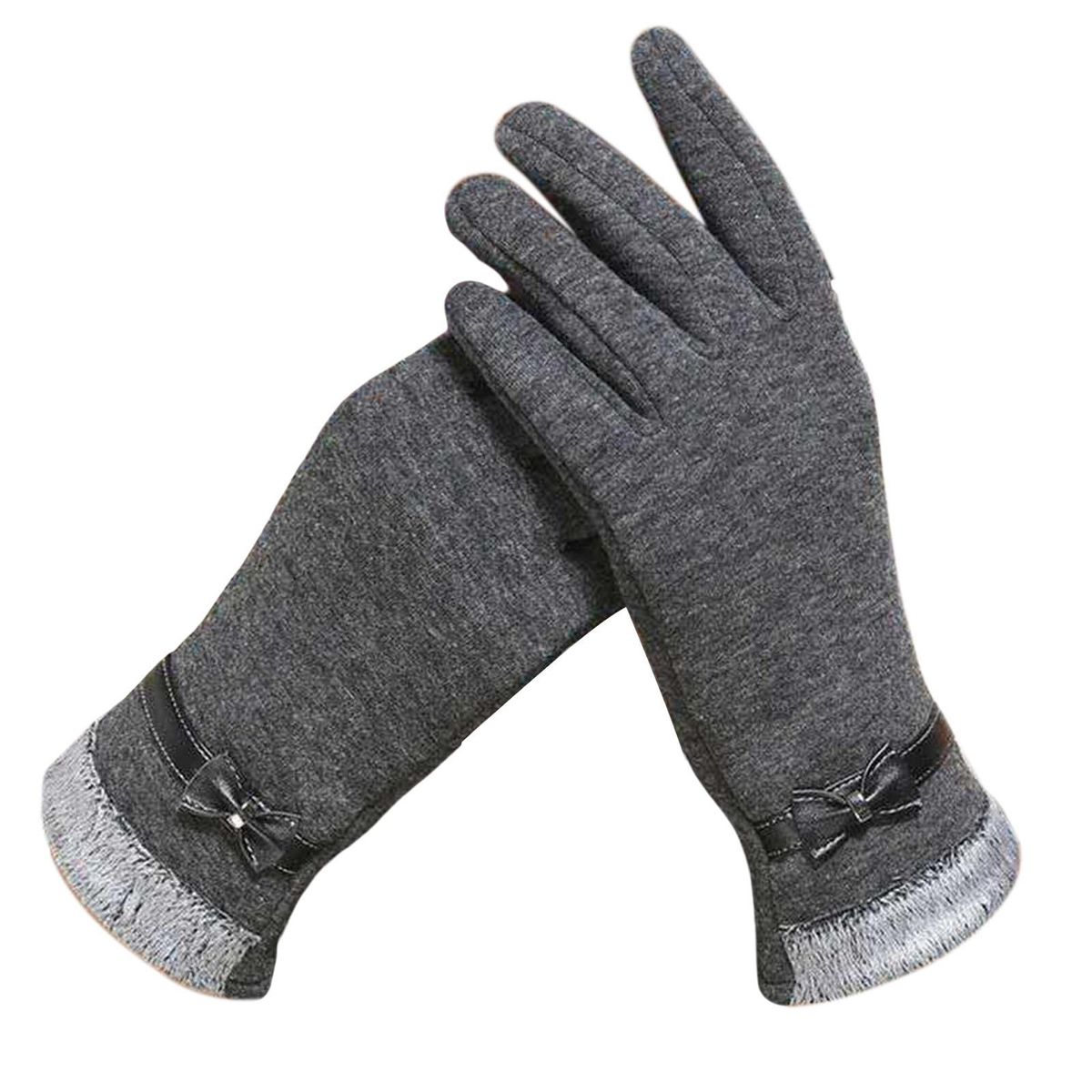 1 Pair Winter Fashion Grace Lady Grey