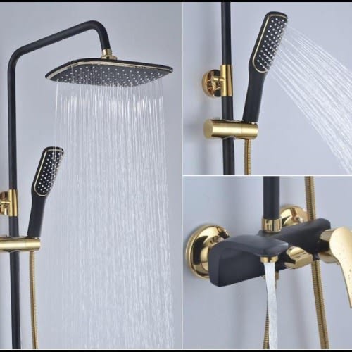 Gratis - Standing Shower - Black And Gold