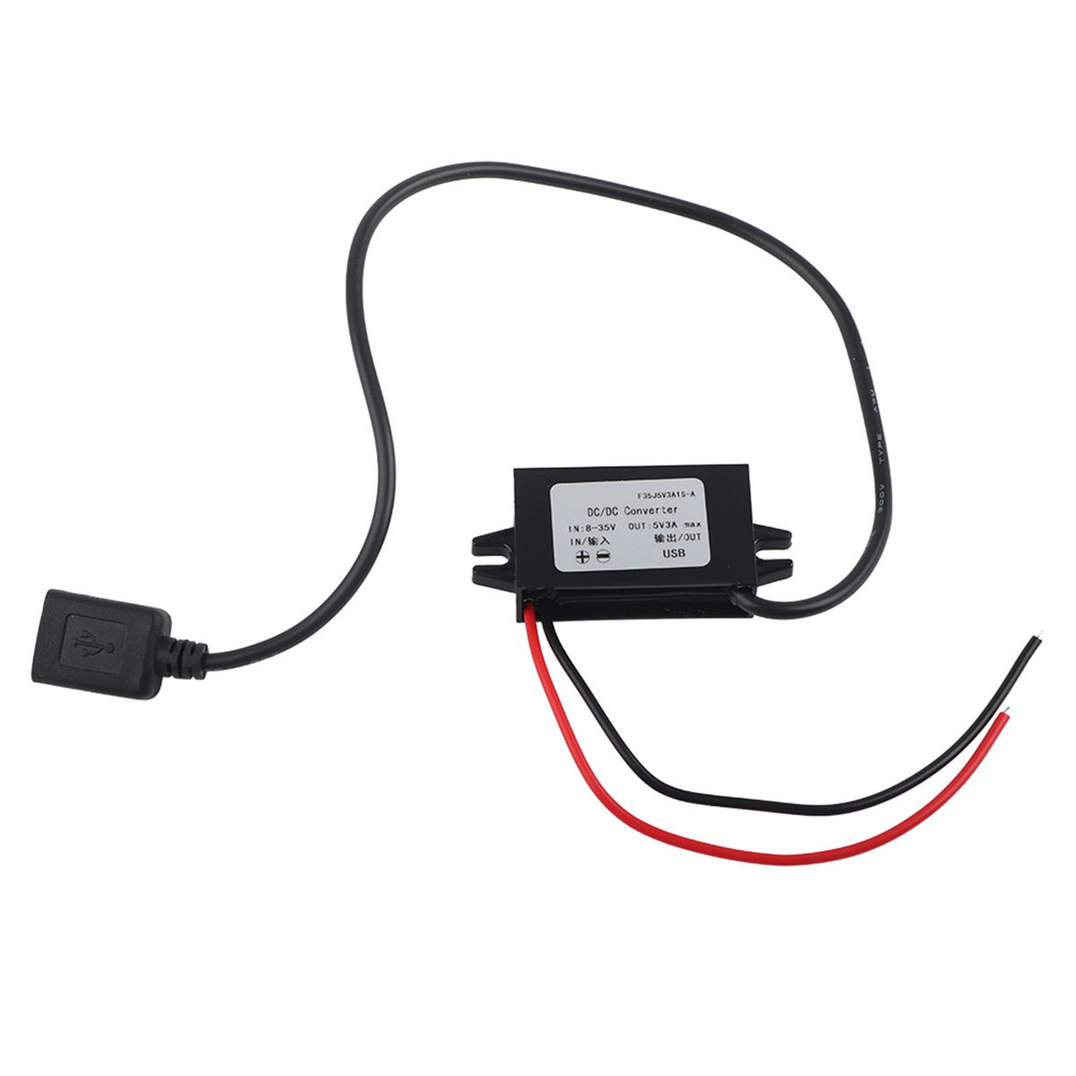 1pc DC-DC Buck Adapter 12V/24V To USB 5V 3A Converter