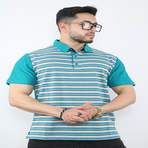 Stripes Men Polo Shirt - Green
