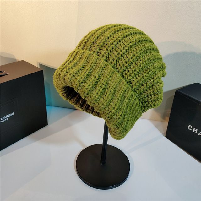 Simple Multi Color Big C Letter Winter Hat Women Winter Unisex Beanie Cap Outdoor Thick Warm Hip Hop Sport Ski Knitted Hats(No.#0.28)