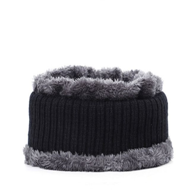 Ski Cap Scarf Set Skullies Beanies Hat Winter Warm Wool Knitted Beanies Men Male Gorgas Bonnet Hats Christmas Father Cap Gift(#K)