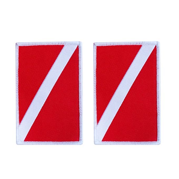 2pcs Scuba Dive Flag Patch Embroidered Sew On  Backpack Bag 70