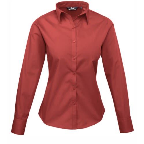 Ladies Formal Dress Shirt  - Wine