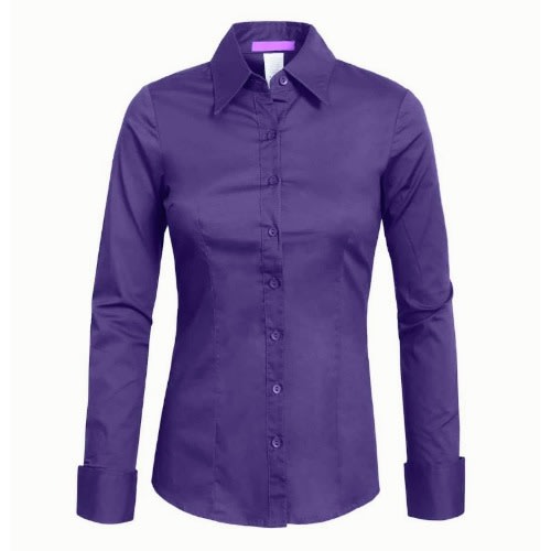 Ladies Formal Dress Shirt  - Purple